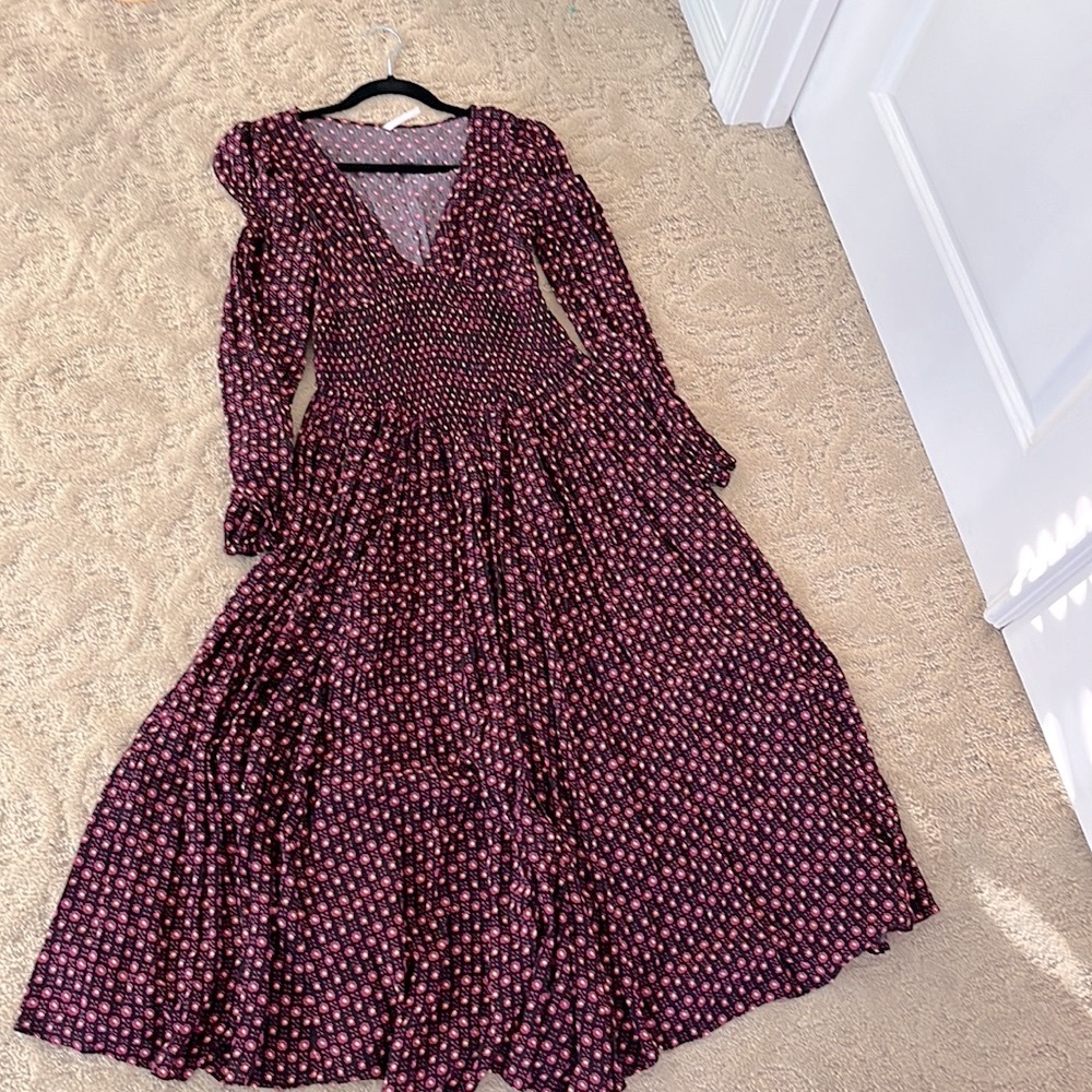 Free People Smocked Waist Boho Dress Size XS - Picture 5 of 10